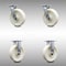 Service Caster 8 Inch Stainless Steel Nylon Caster Set with Roller Bearing 2 Swivel 2 Rigid SCC SCC-SS30S820-NYR-2-R-2 - alternate 1